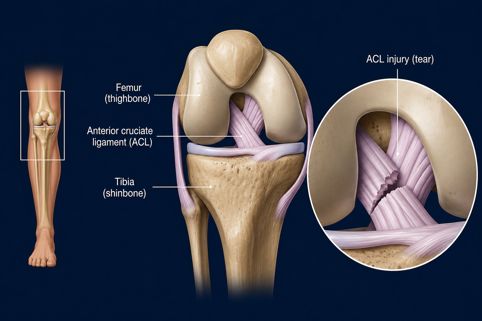 ACL yırtığı şeması