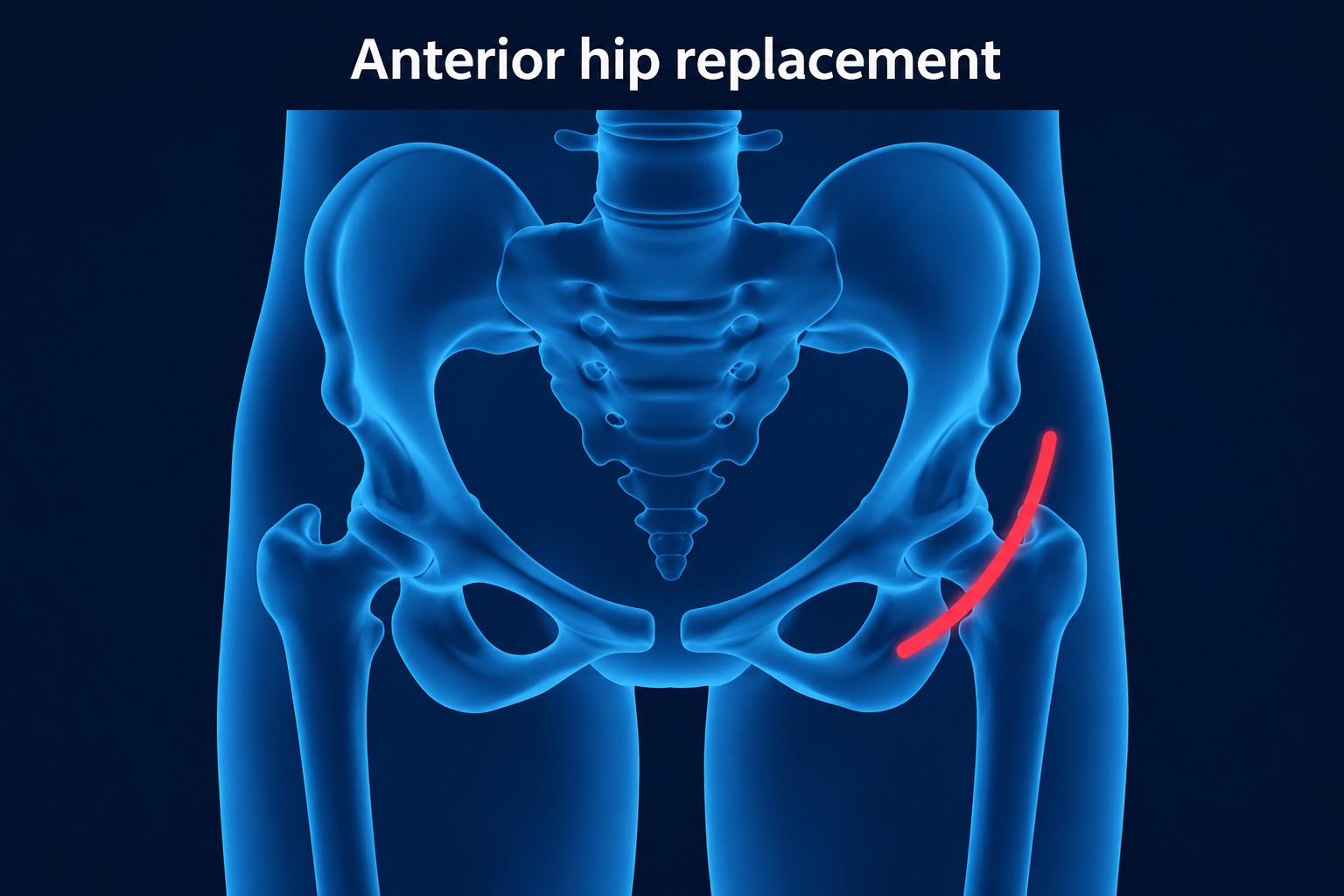 Anterior hip replacement anatomy diagram
