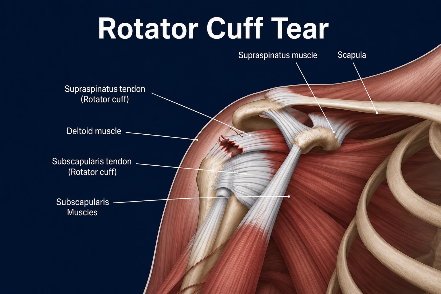 Rotator manşet yırtığı anatomik diyagramı